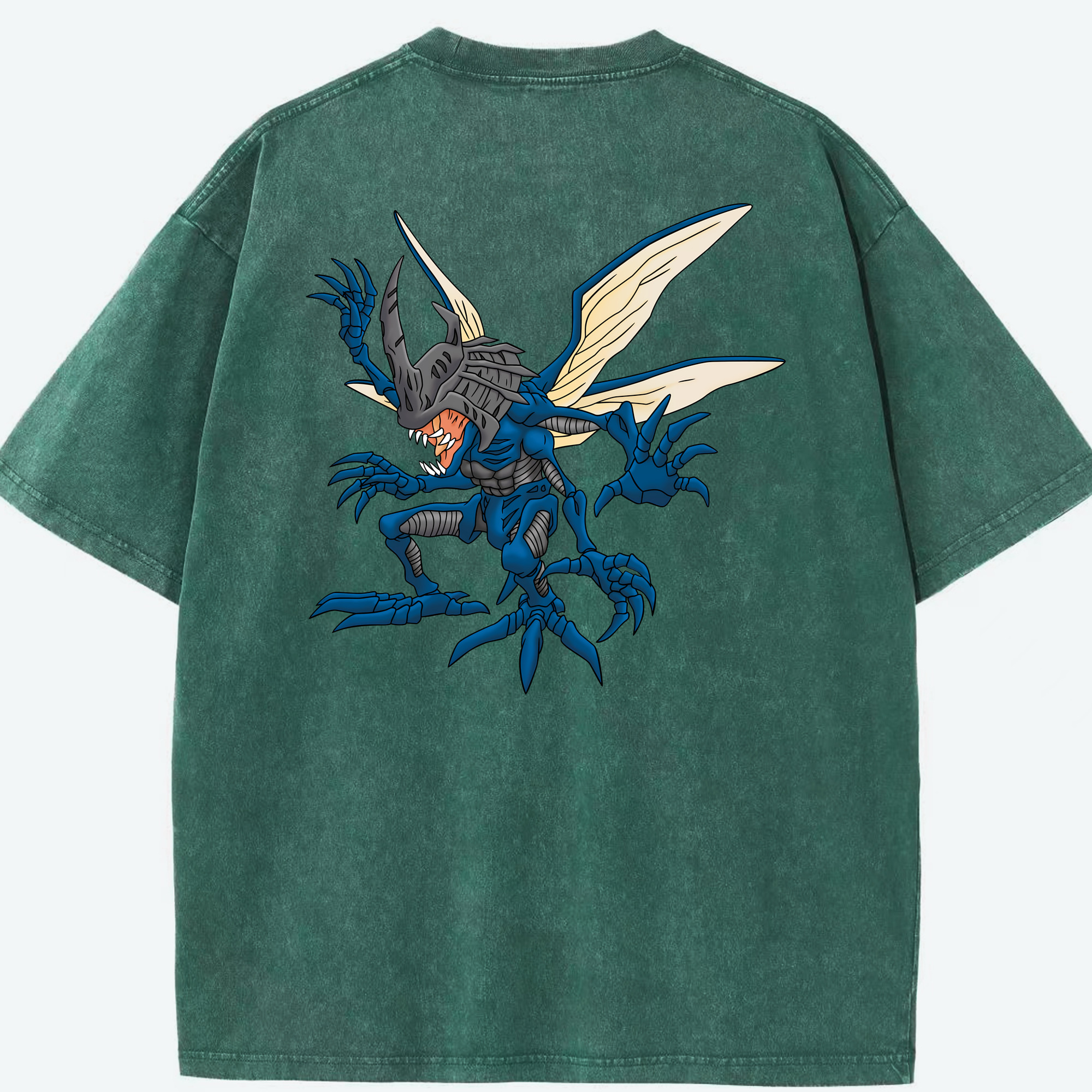 （画像用） Digimon デジタルモンスター/デジモン 綿100% ヴィンテージ風 半袖Tシャツ（背面プリント）